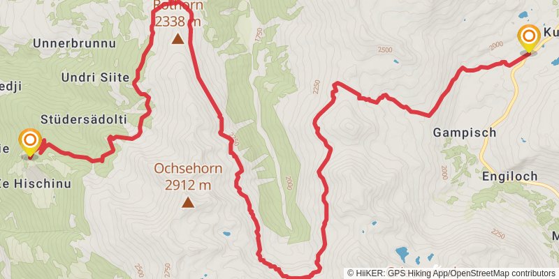 Alpenpässe-Weg stage 15 Map