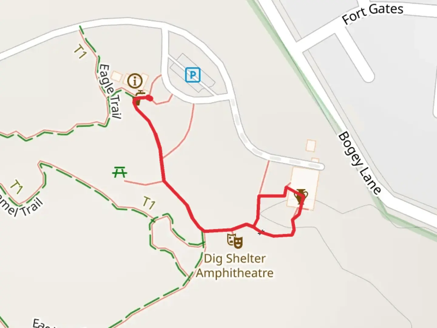 An image depicting the trail Bogey Lane and its surrounding area.