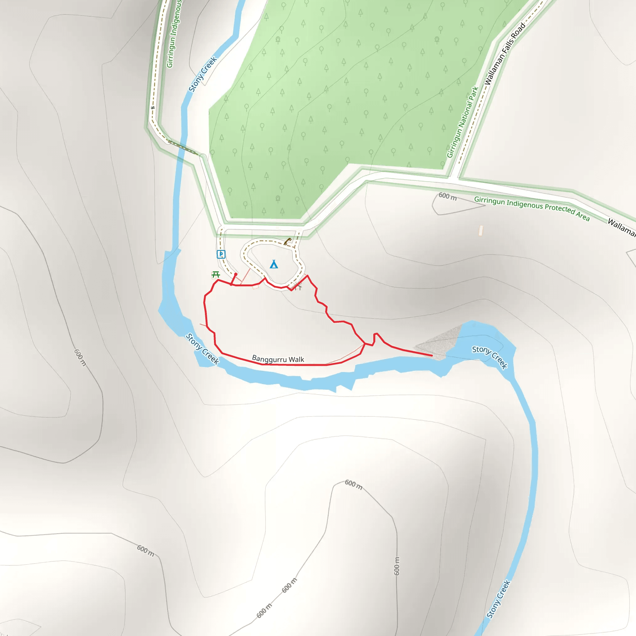 Banggurru Walk mobile static map