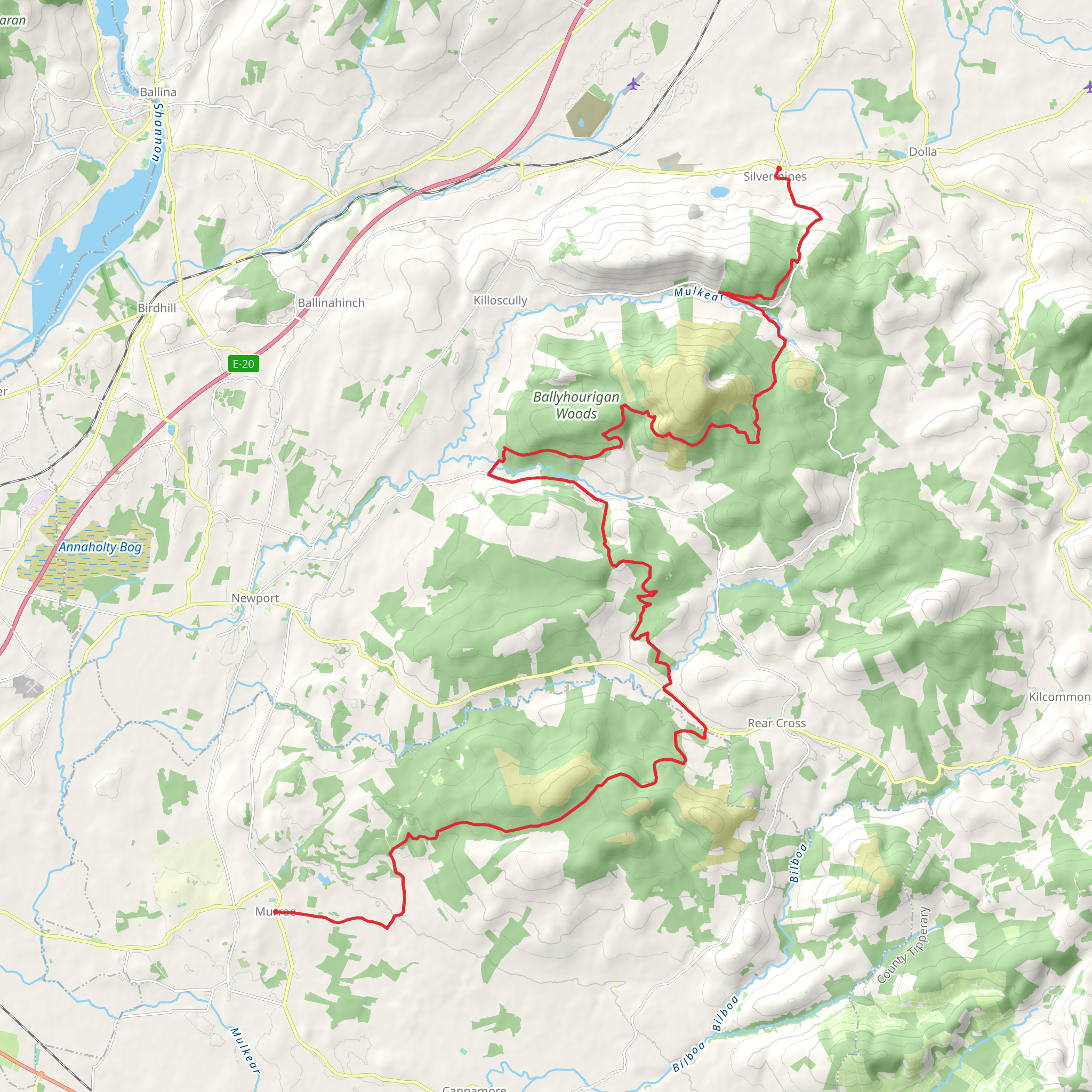 Slieve Felim Way mobile static map