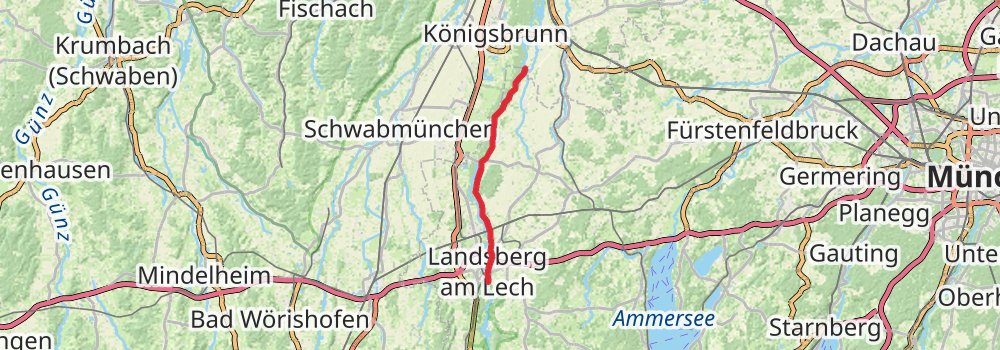 Romantische Straße stage 20 Map