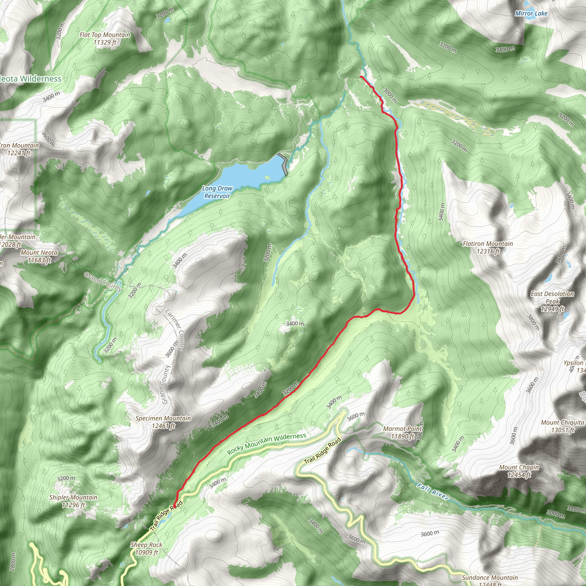 Poudre River Trail mobile static map