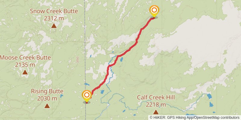 Bechler River Trail stage 3 Map