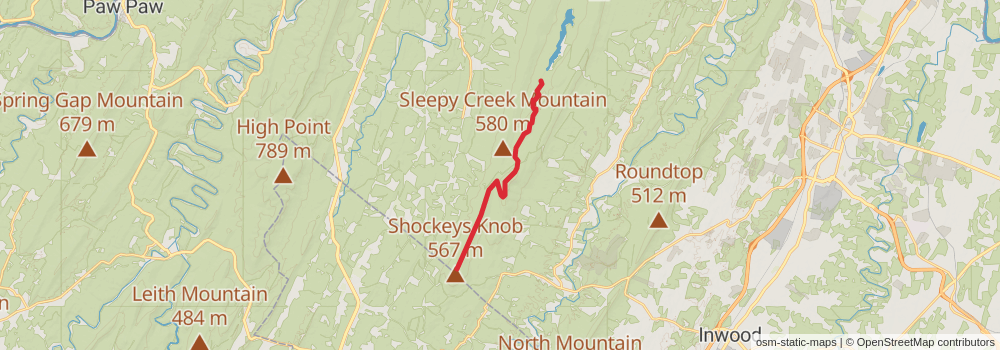 American Perimeter Trail - Southern Appalachian Primary stage 4 Map