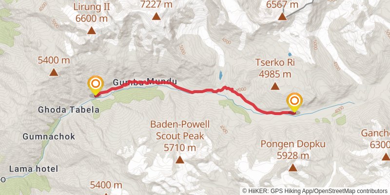 Great Himalayan Trail stage 41 Map
