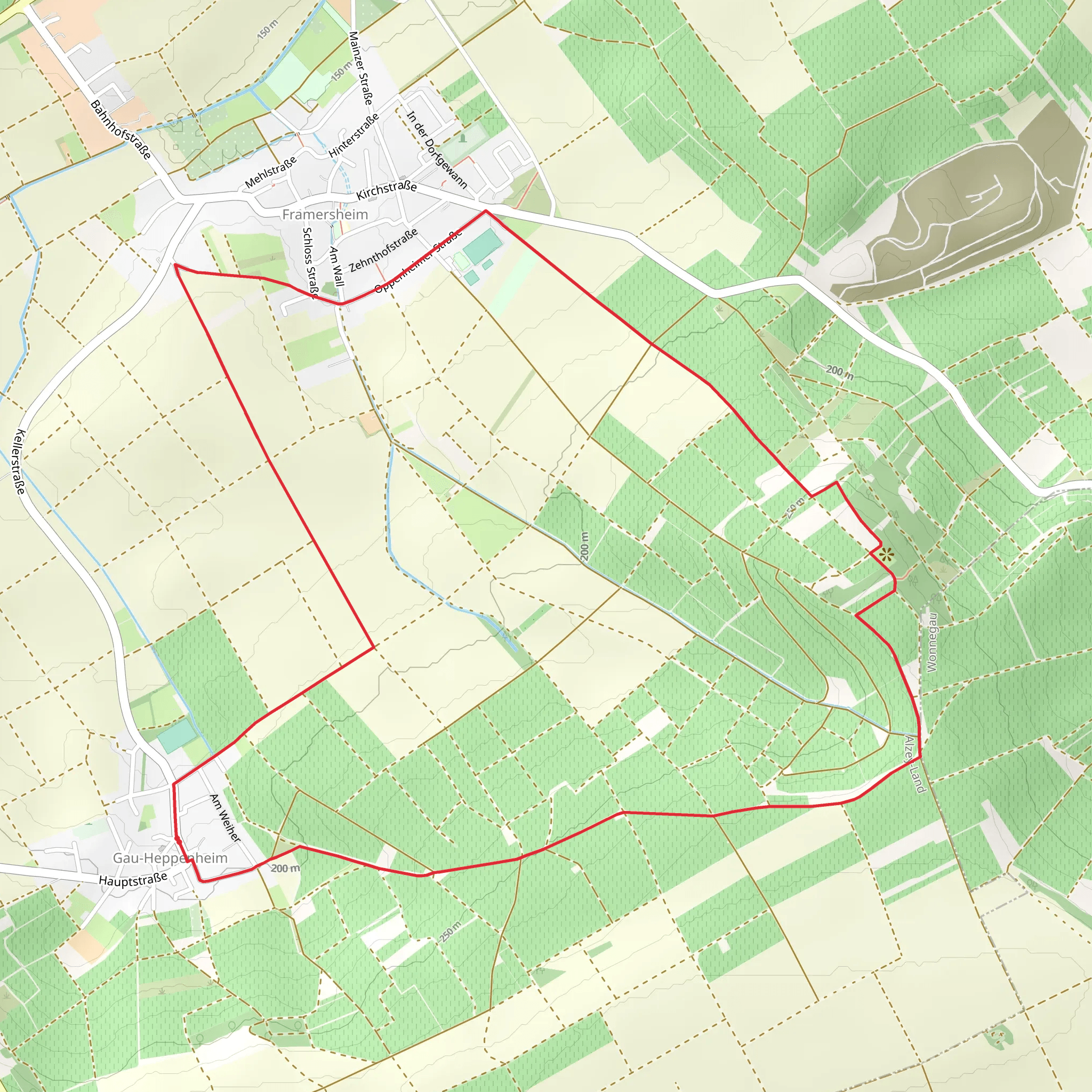 Gau-Heppenheim Loop mobile static map