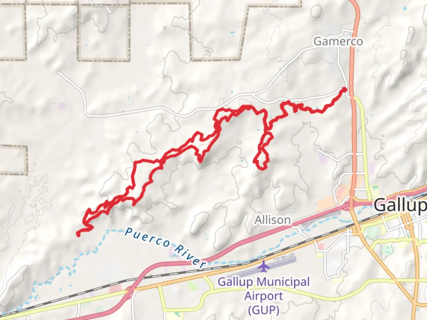 An image depicting the trail Large loop of the High Desert Trail System and its surrounding area.