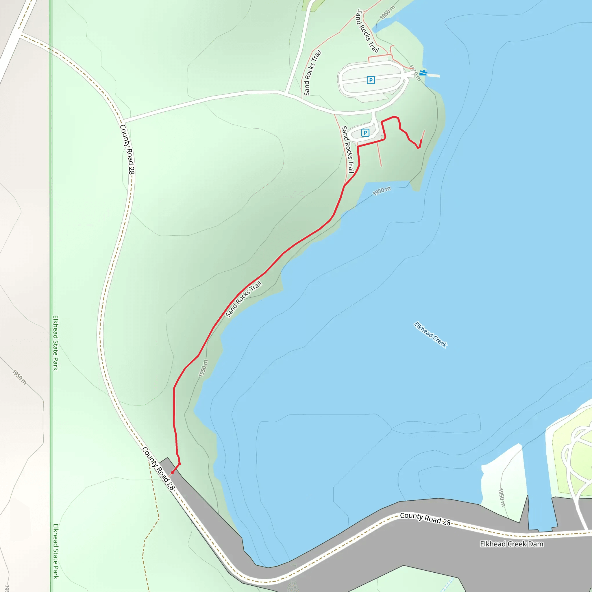 Sand Rocks Trail mobile static map