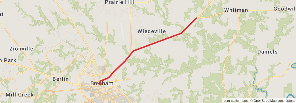 American Perimeter Trail - Texas Primary stage 78 Map