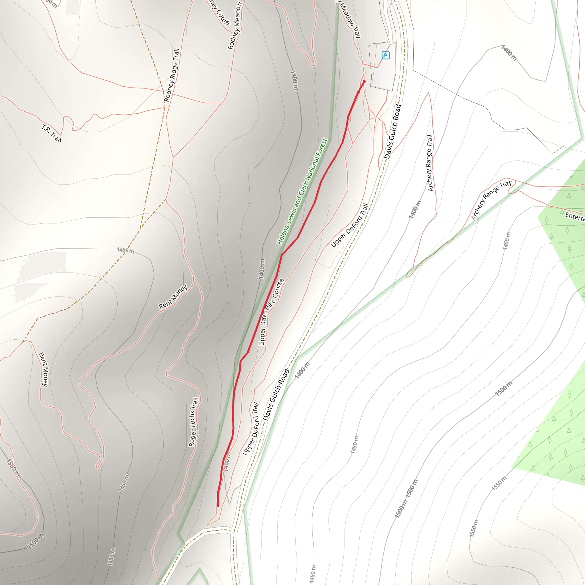 Davis Gulch Trail mobile static map