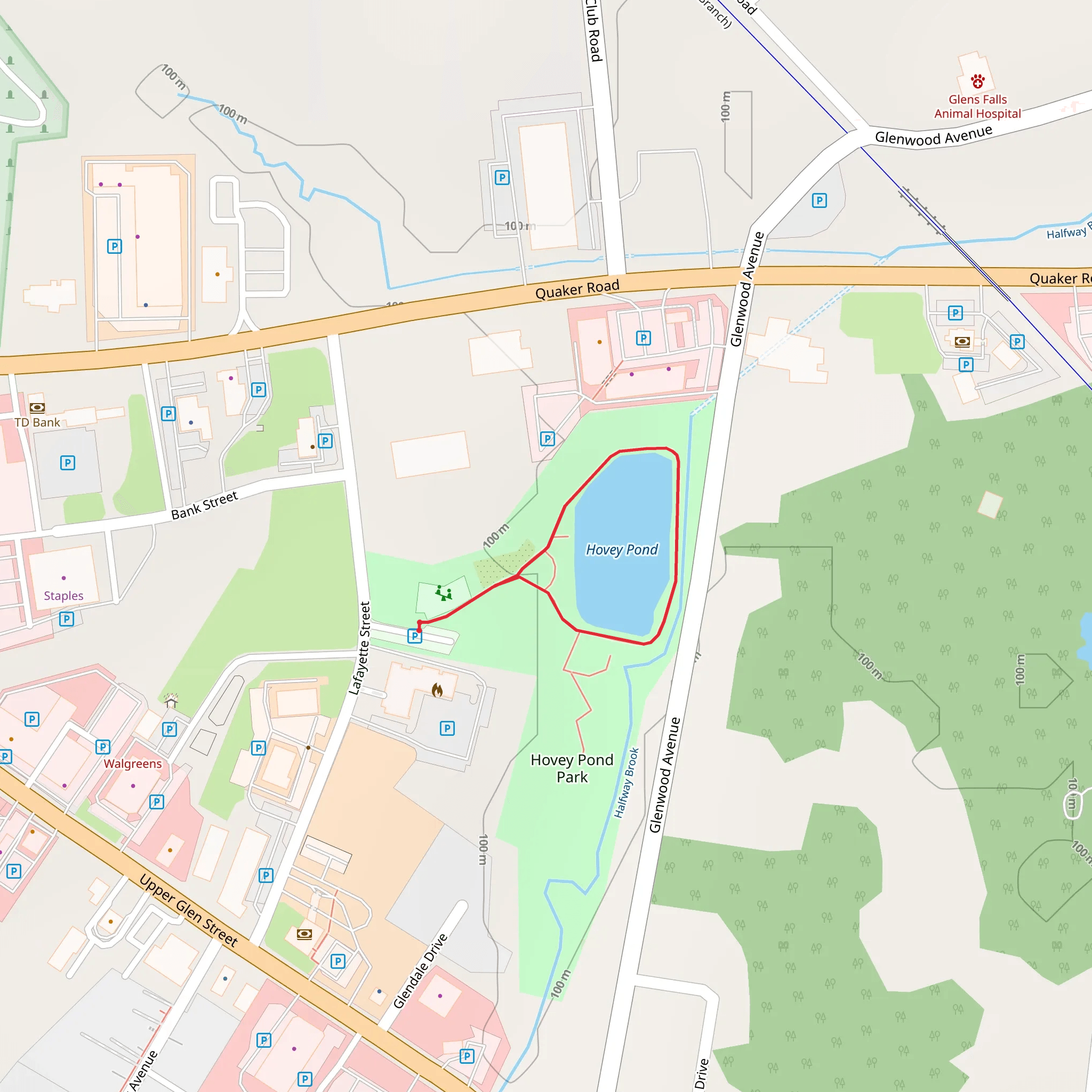 Hovey Pond Loop Trail mobile static map