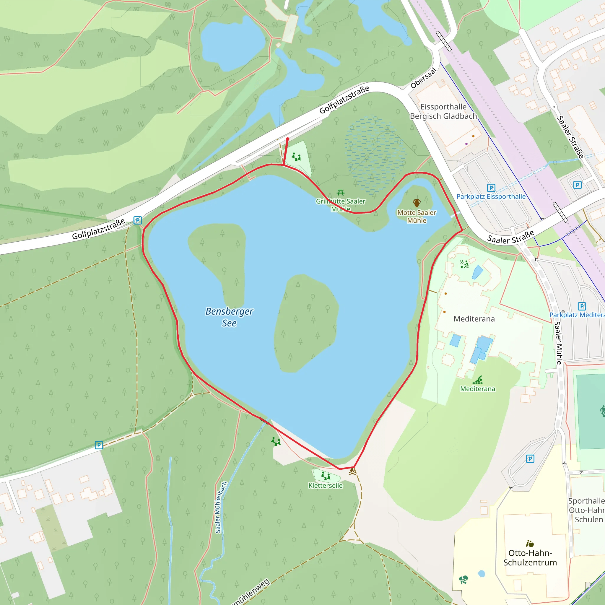 Bensberger See Loop via Koelnpfad mobile static map