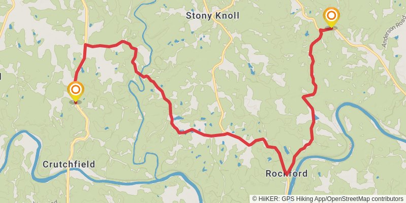 Mountains-to-Sea Trail stage 38 Map