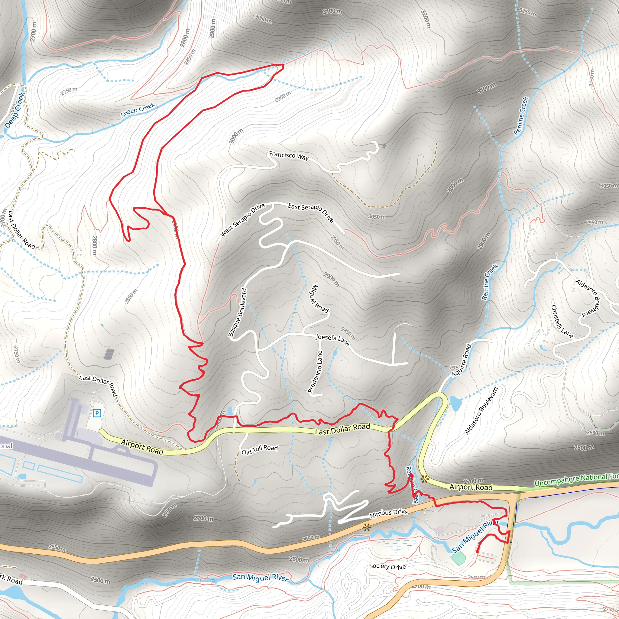 Galloping Goose Connector, Penelope's Trail and Deep Creek mobile static map