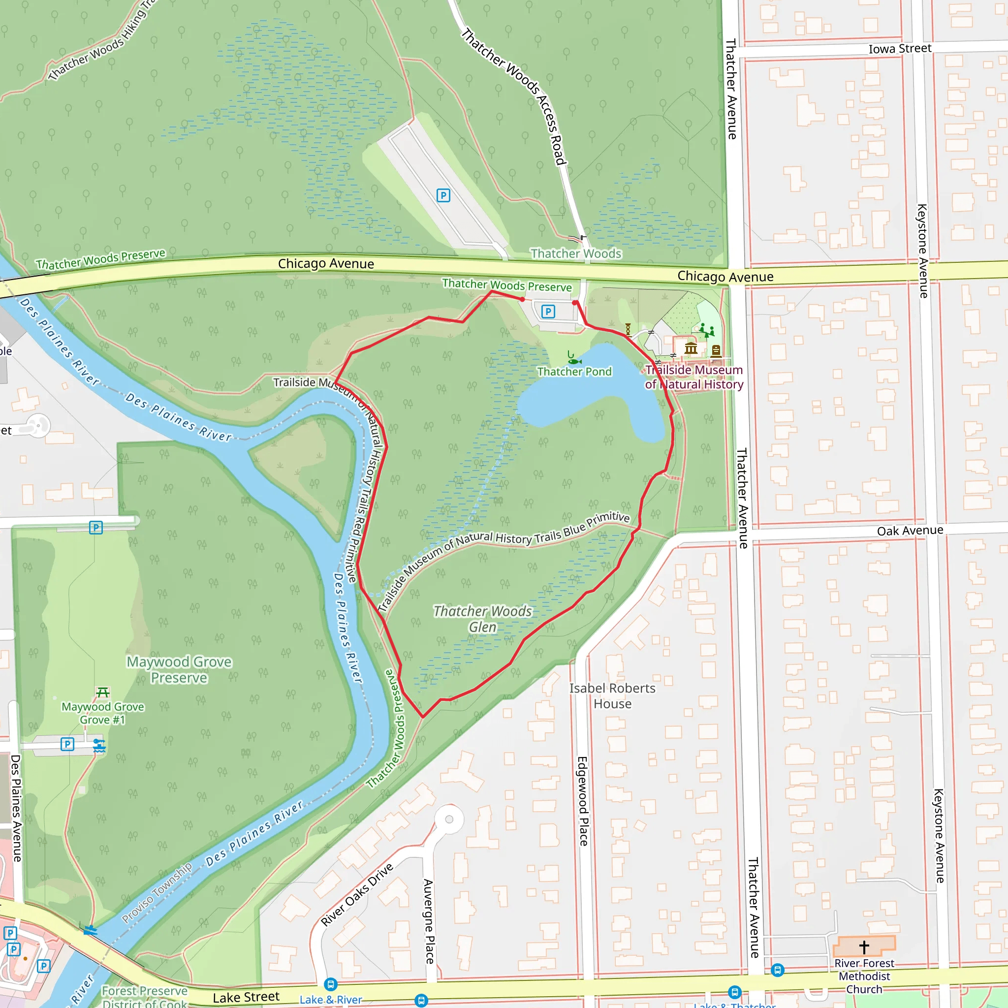 Thatcher Glen Pond Loop mobile static map