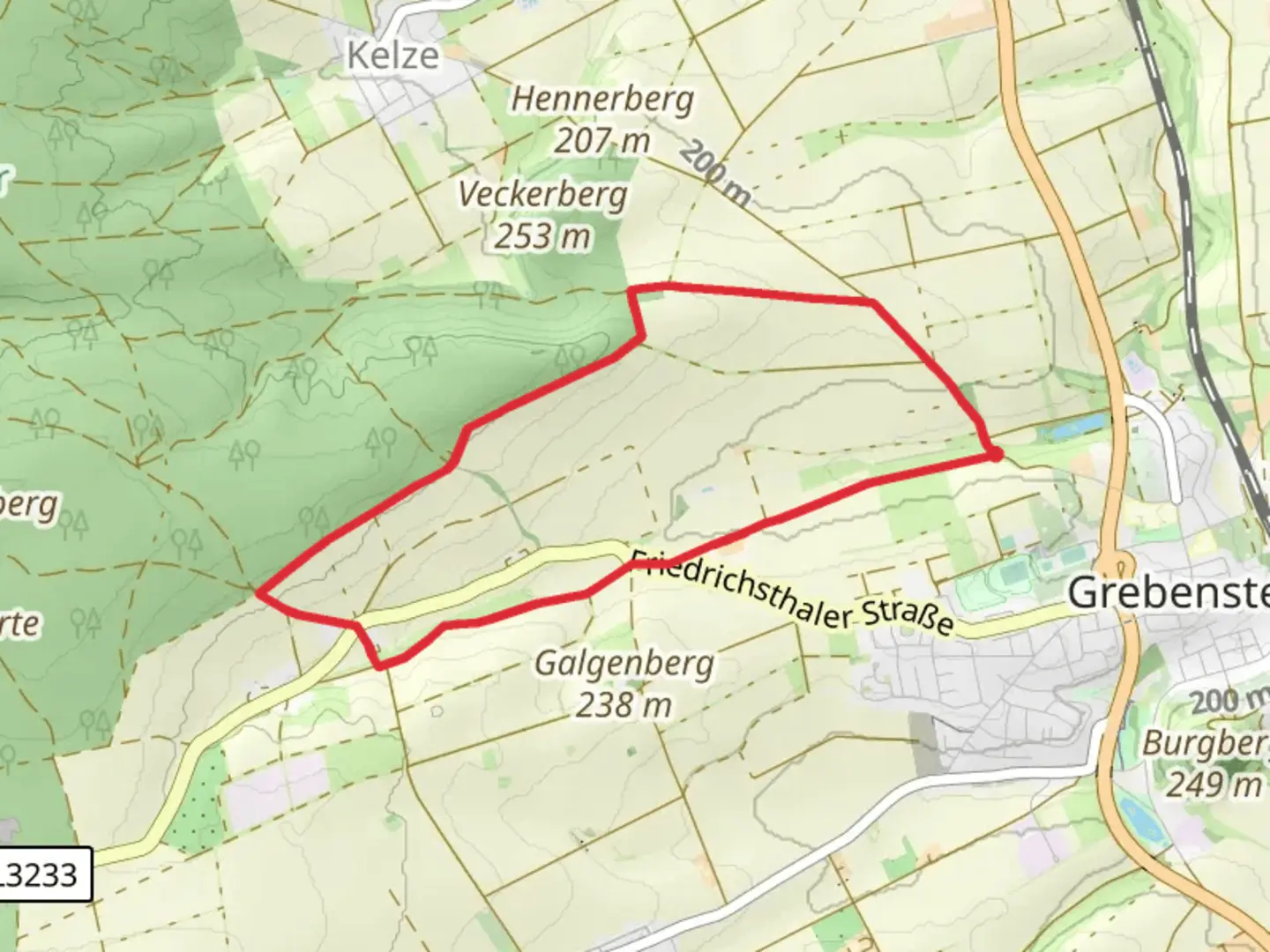 An image depicting the trail Friedrichsthal Loop and its surrounding area.