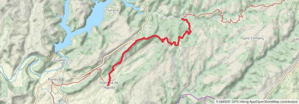 GR 3 Central Path of Catalonia stage 40 Map