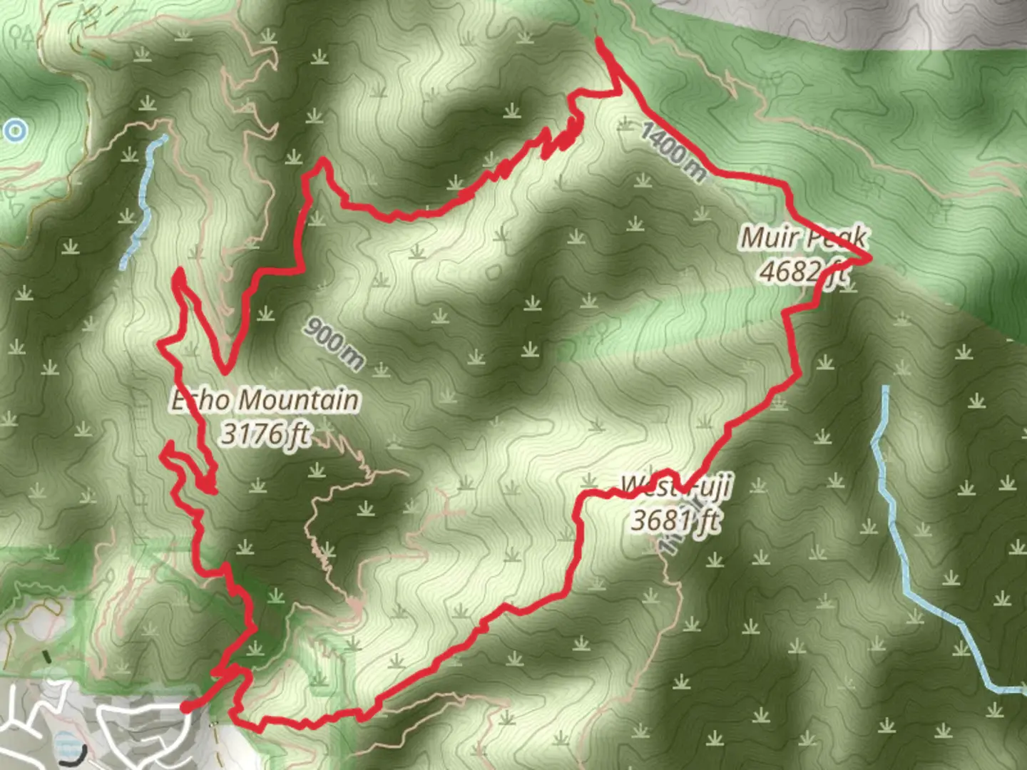 An image depicting the trail Lone Tree, One Man and Mule and Castle Canyon Loop Trail and its surrounding area.