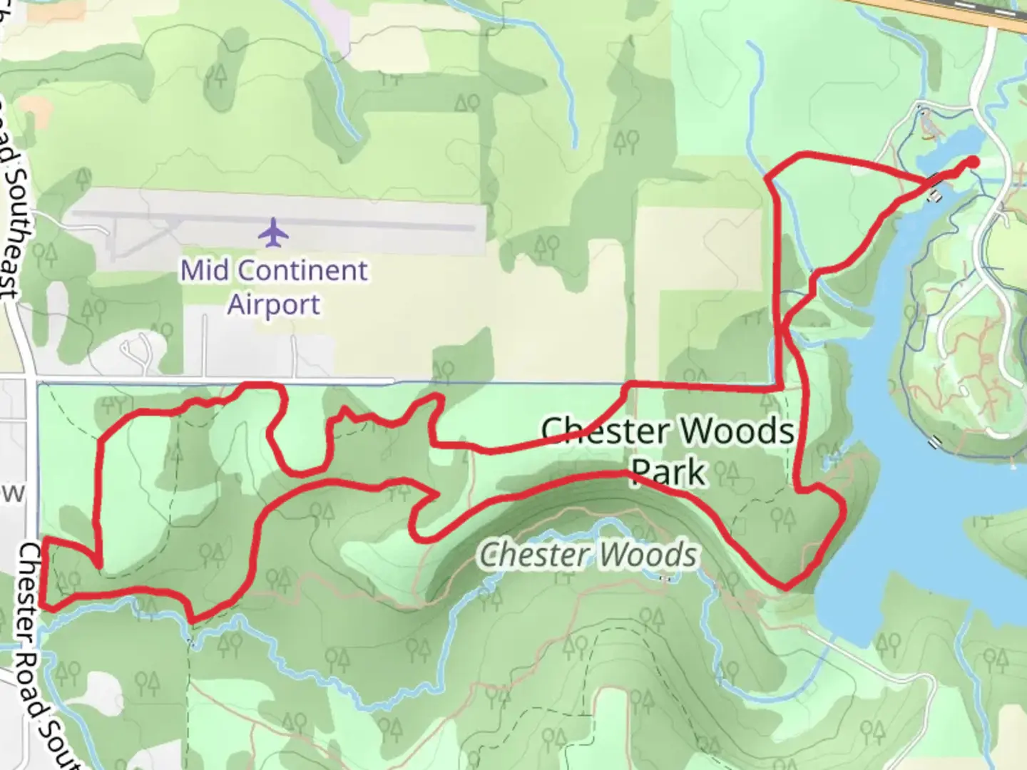 An image depicting the trail Chester Lake - Prairie Ridge Loop Trail and its surrounding area.