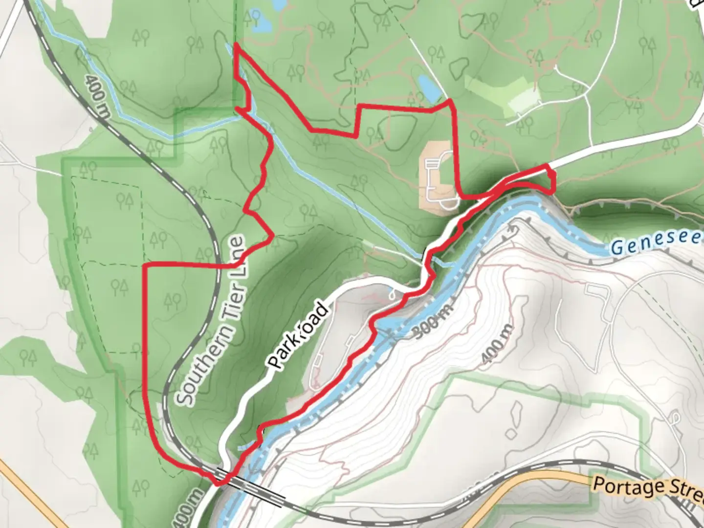 An image depicting the trail Gorge Trail and Hemlock Trail Loop and its surrounding area.