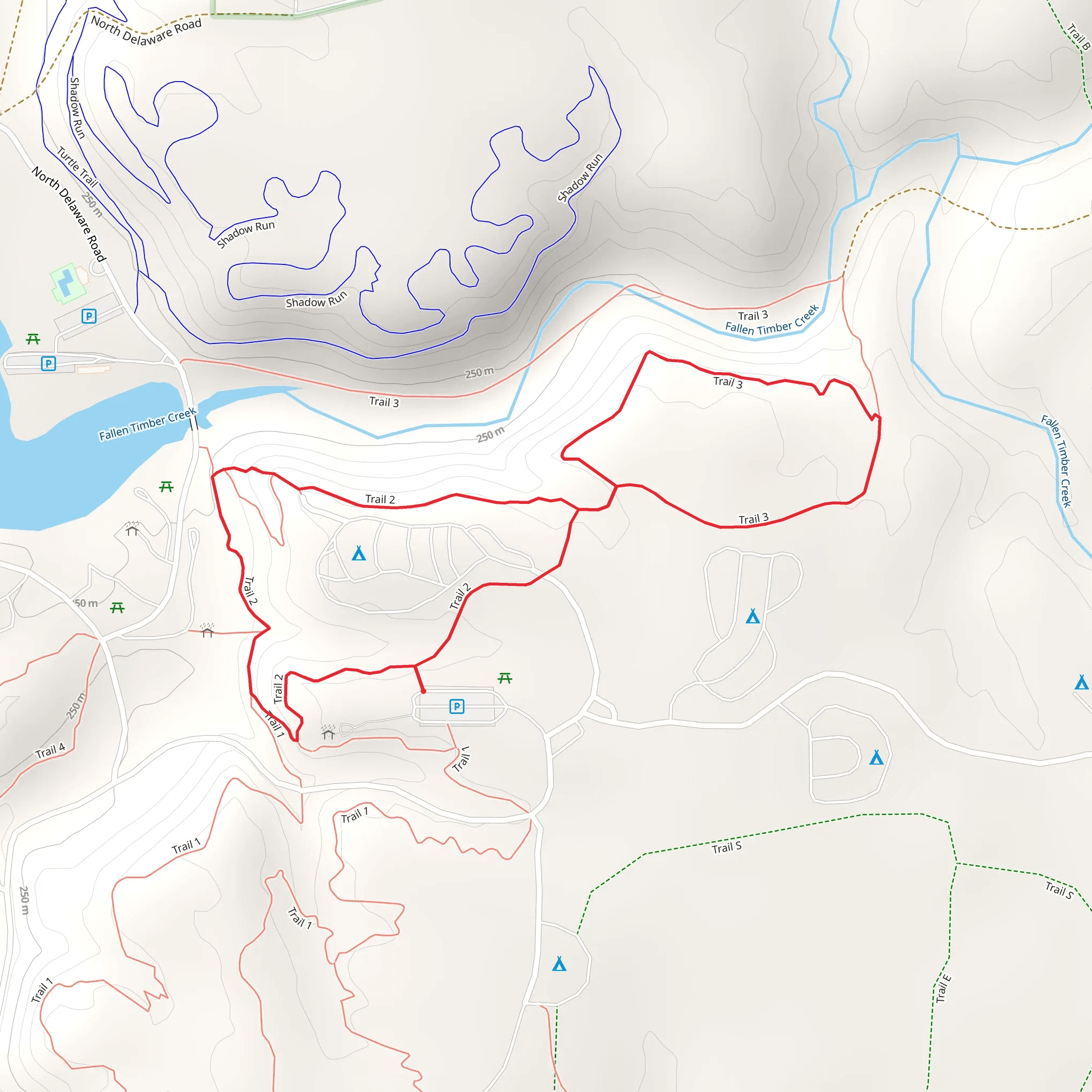 Trail 2 and 3 Loop mobile static map