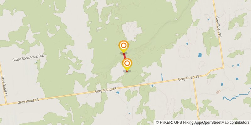 The Bruce Trail alt 6 Map