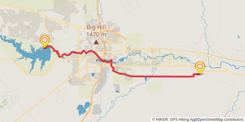 American Discovery Trail - South stage 74 Map