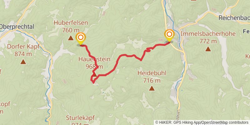 Querweg Lahr - Rottweil alt 2 Map