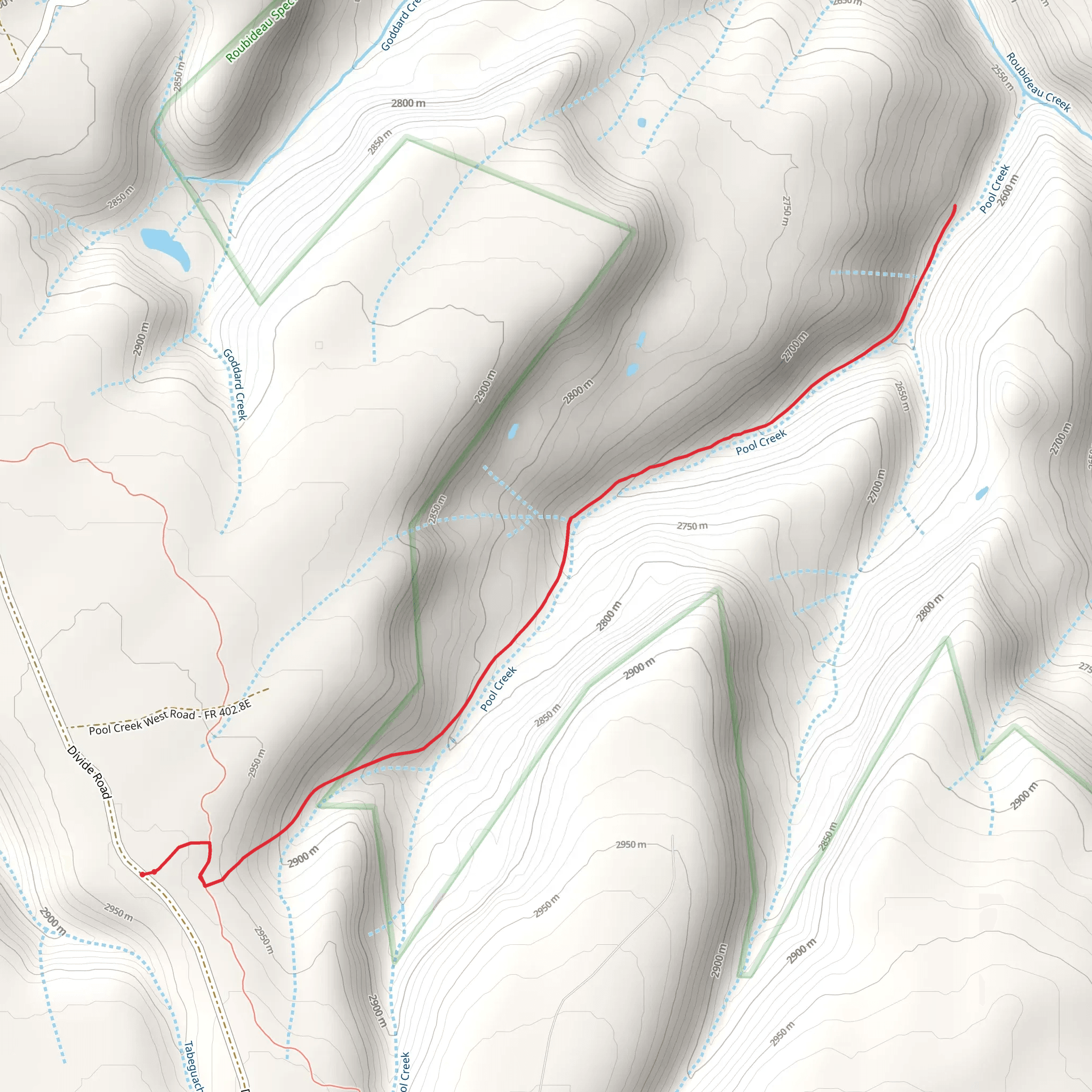 Pool Creek Trail mobile static map