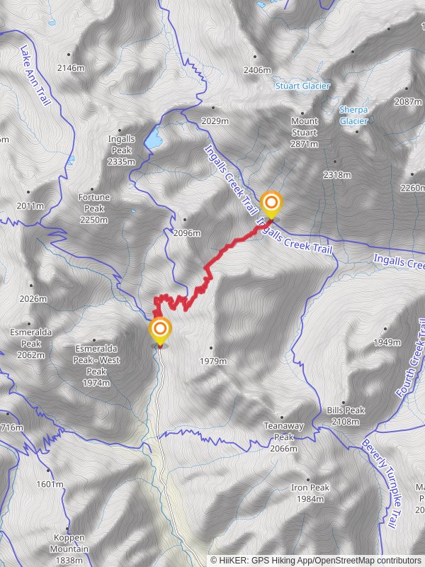 Ingalls Creek via Ingalls Pass Trail