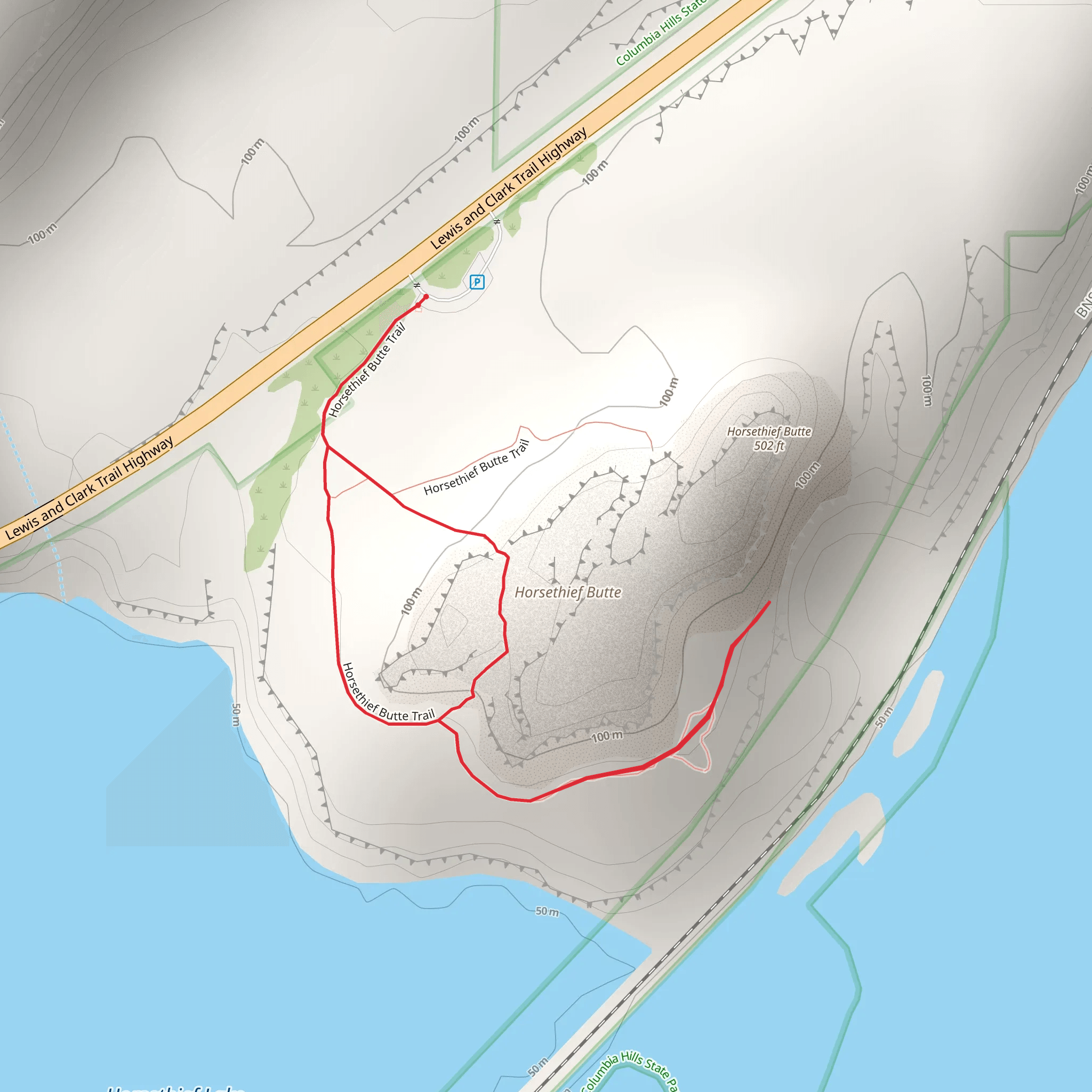 Horsethief Butte Loop Trail mobile static map