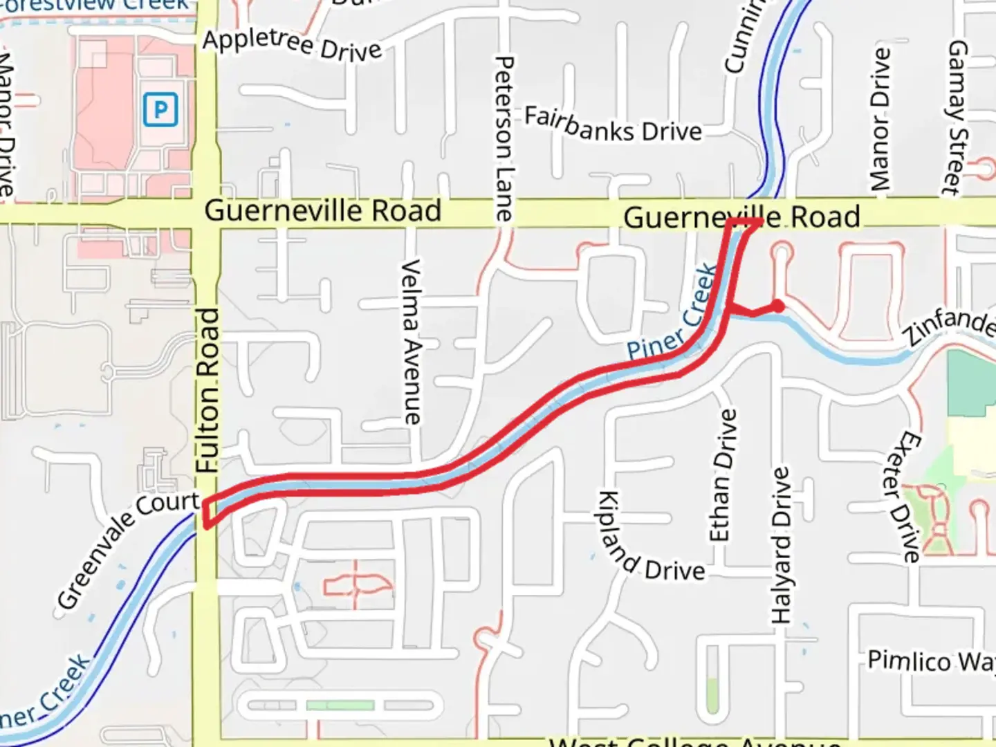 An image depicting the trail Santa Rosa Creek Loop and its surrounding area.