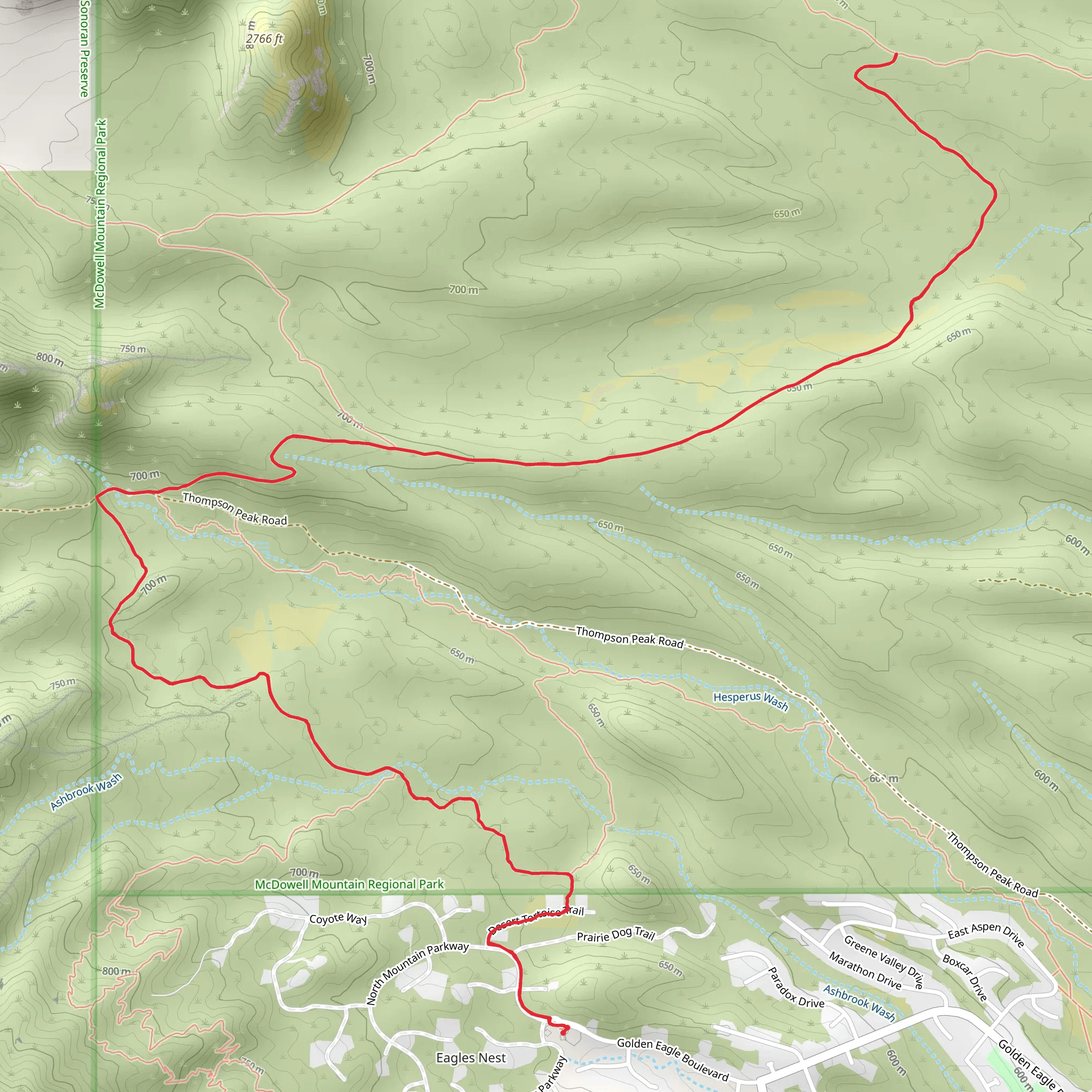 Dixie Mine Trail via Golden Eagle Trail mobile static map