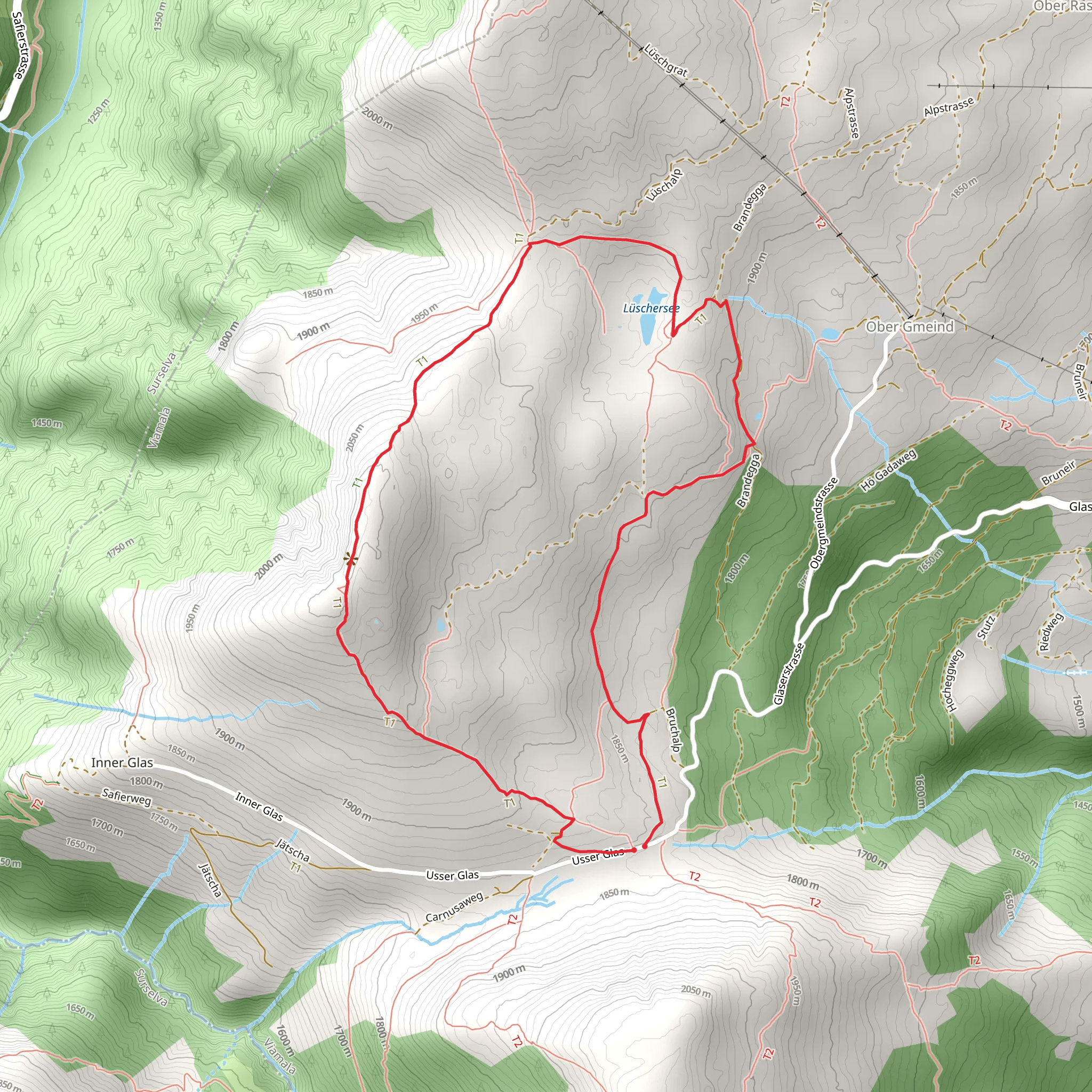 Erlebnisweg Glaspass mobile static map