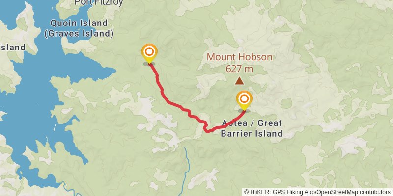 Aotea Track alt 1 Map