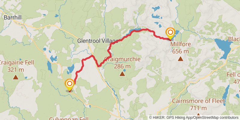 Southern Upland Way stage 4 Map