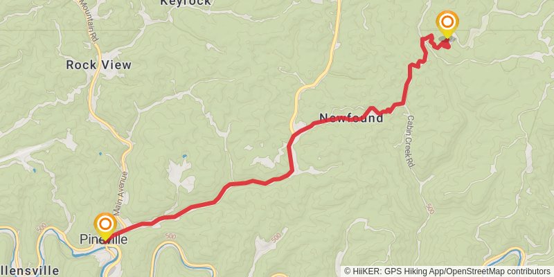 Great Eastern Trail (Incomplete) stage 95 Map