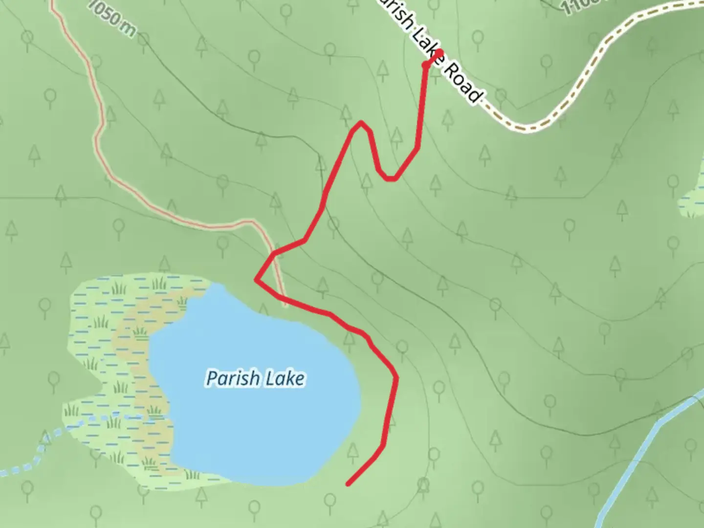 An image depicting the trail Parish Lake Trail and its surrounding area.