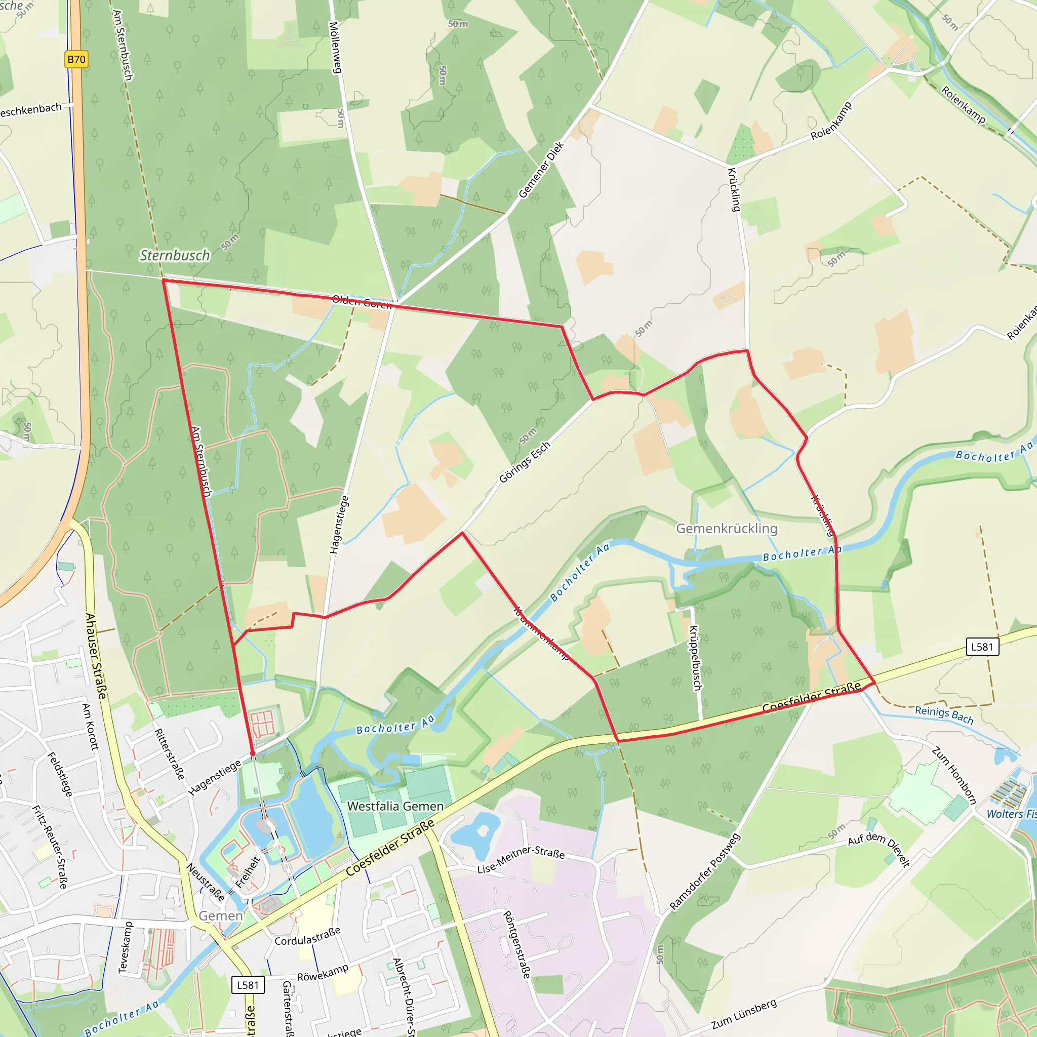 Gemen Rundweg mobile static map