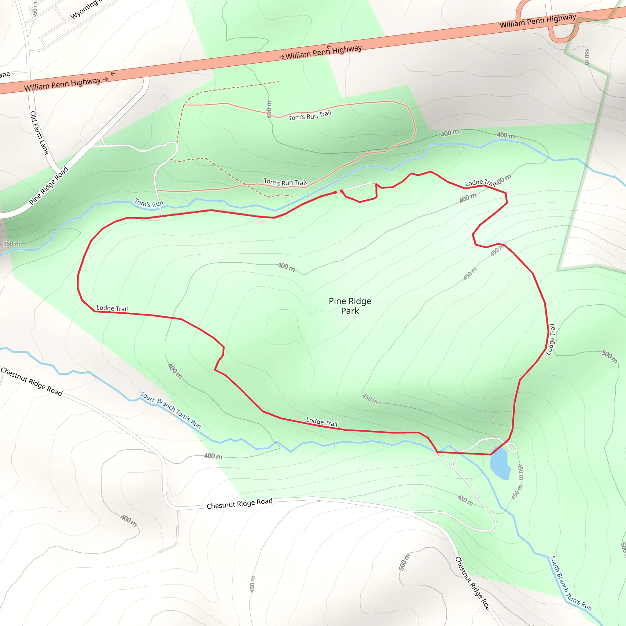 Lodge Trail mobile static map