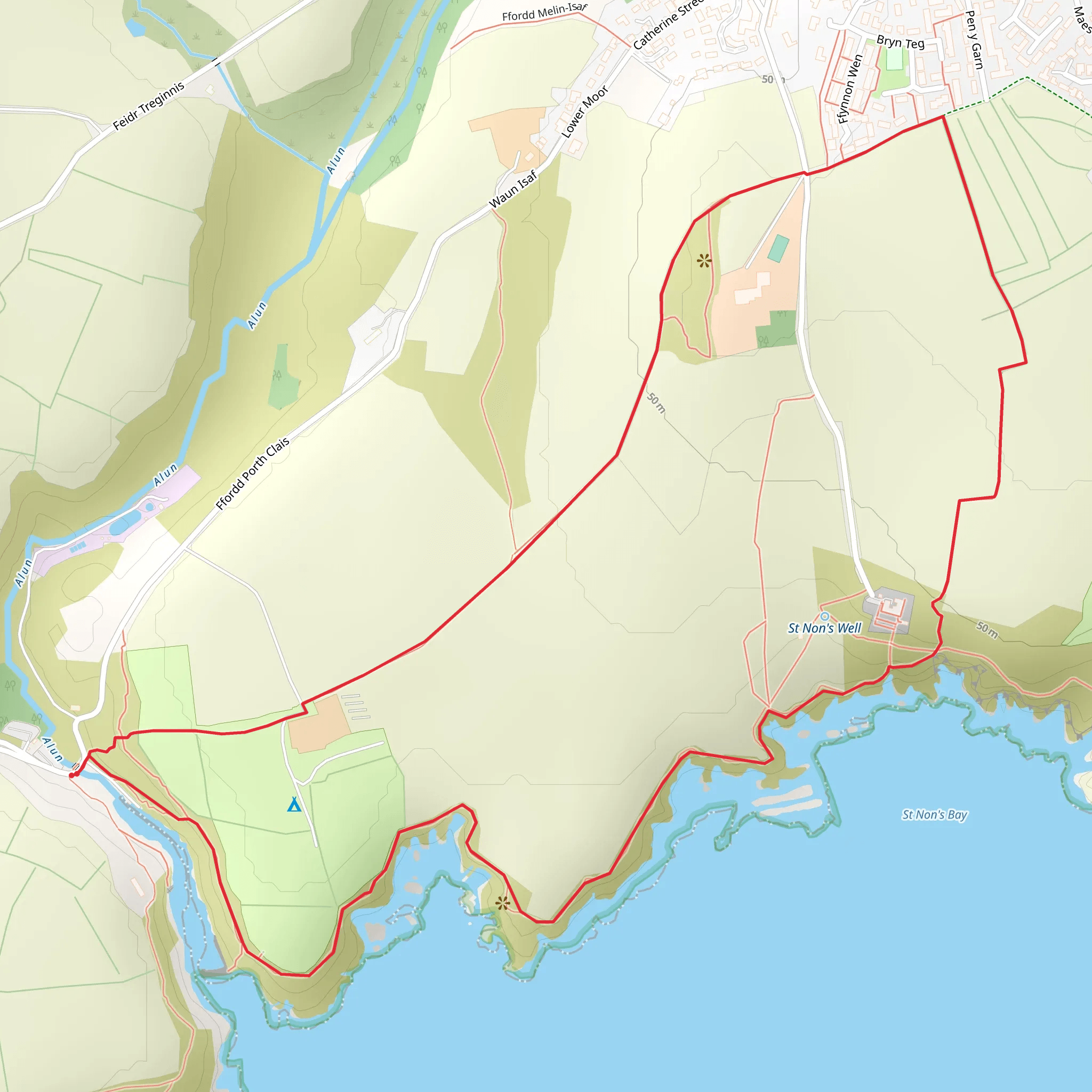 Porth Clais - St Davids mobile static map