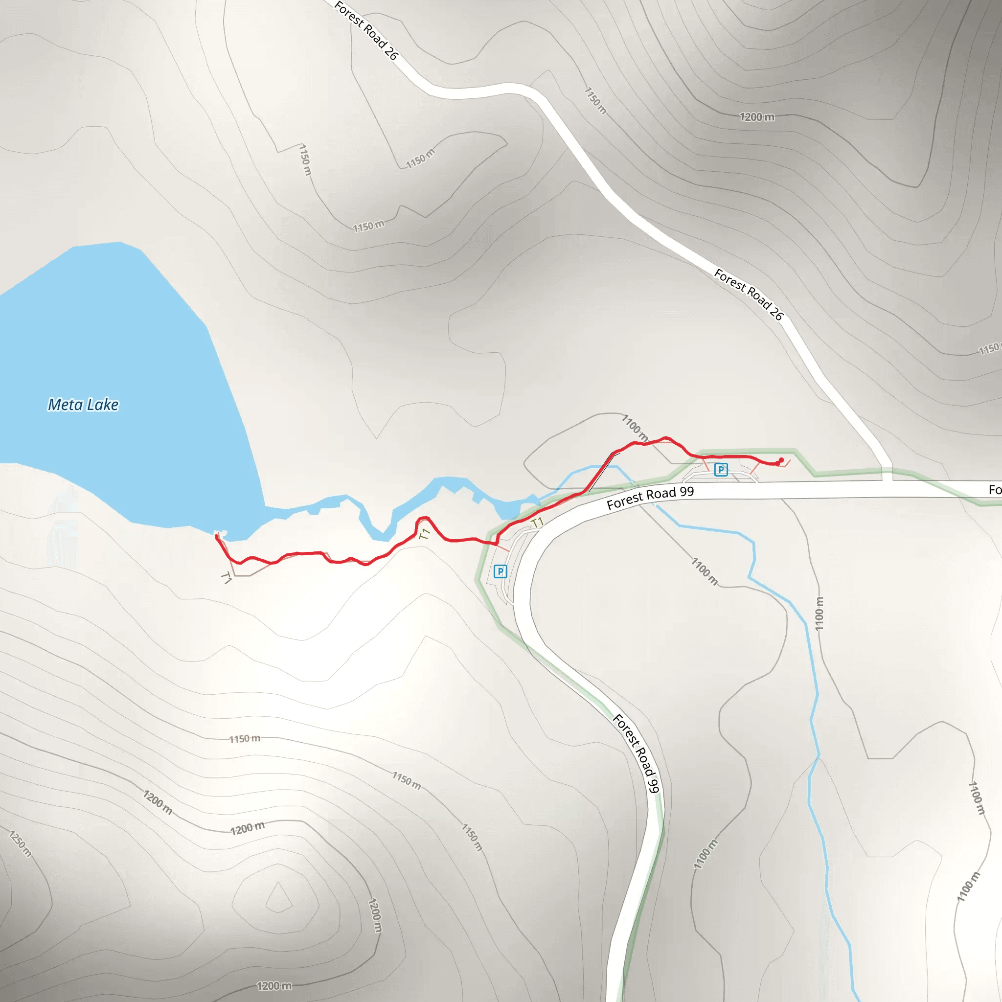 Meta Lake Trail mobile static map