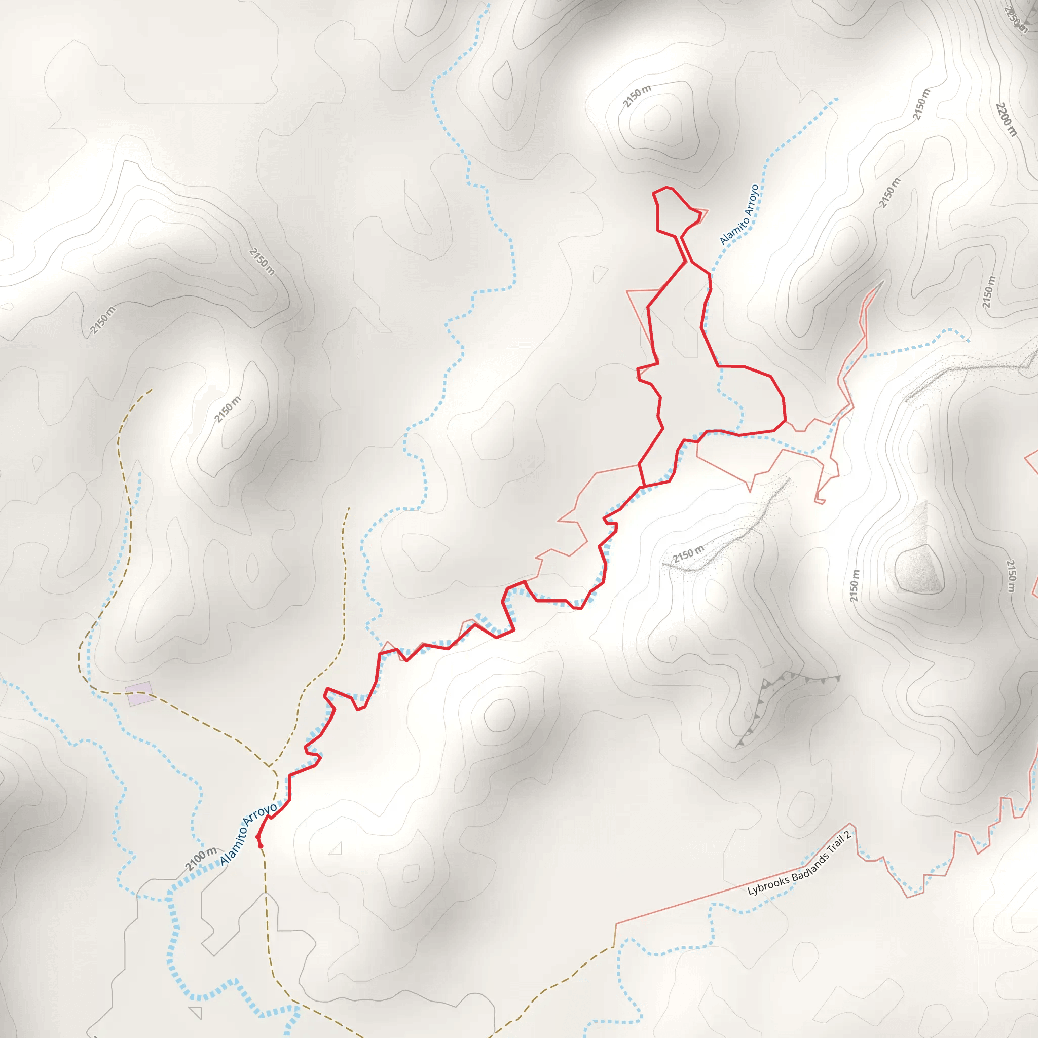 Lybrook Badlands Loop Trail mobile static map