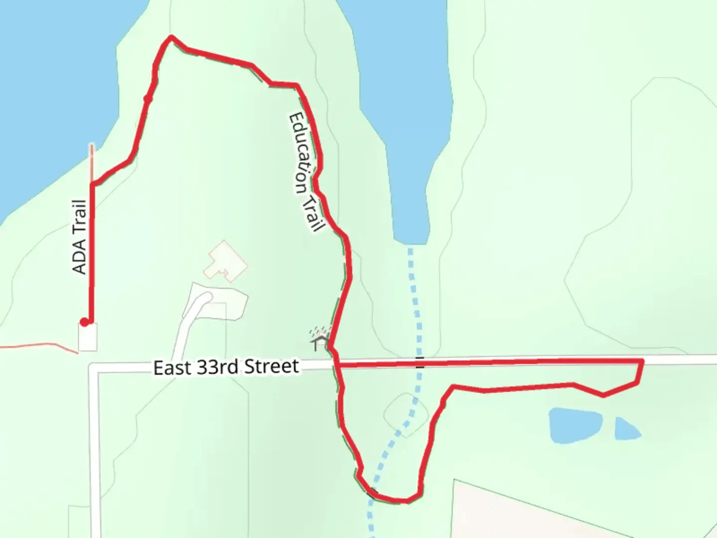 An image depicting the trail Education Loop Trail and its surrounding area.