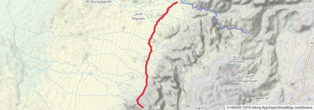 Jordan Trail stage 26 Map