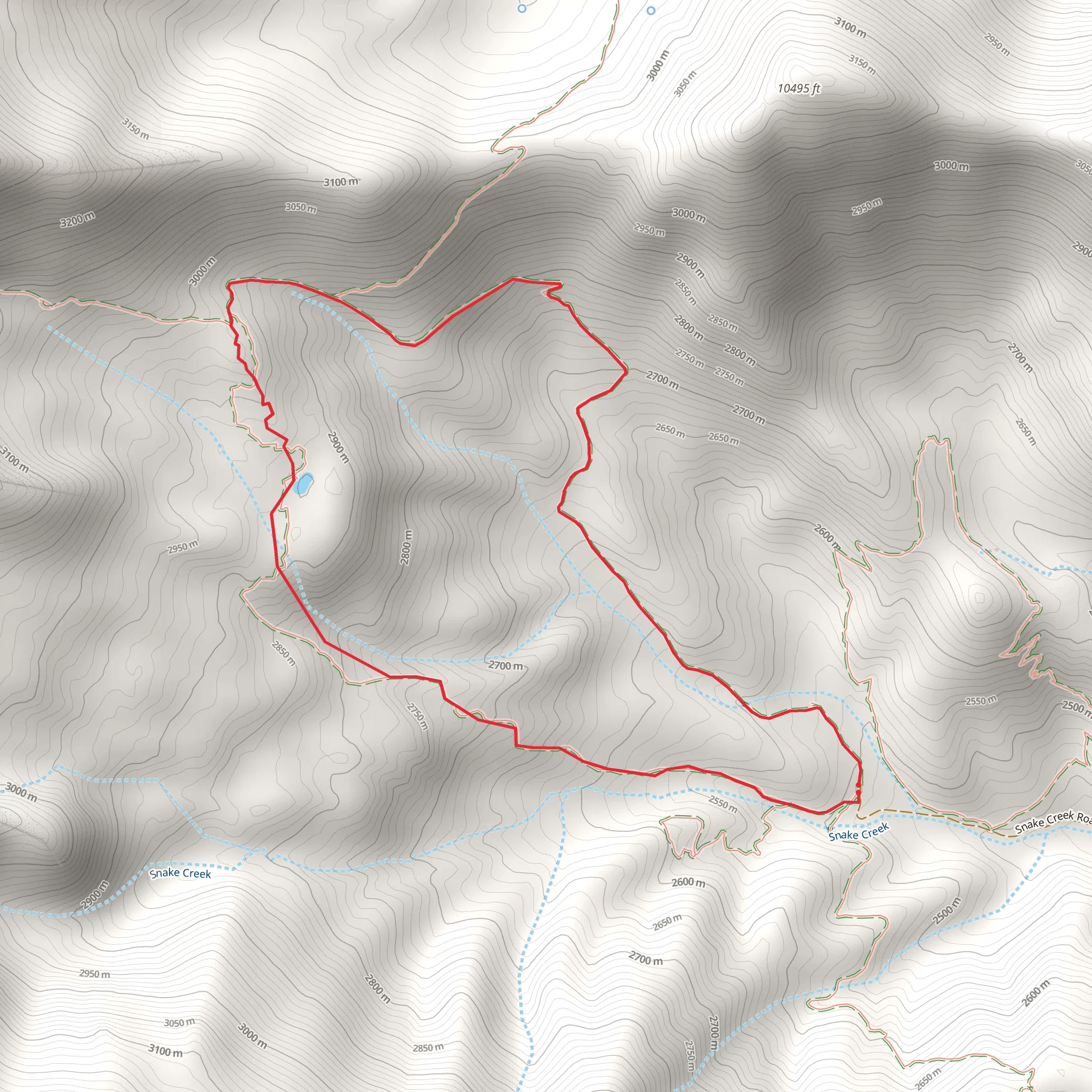 Dead Lake and Johnson Lake Loop Trail mobile static map