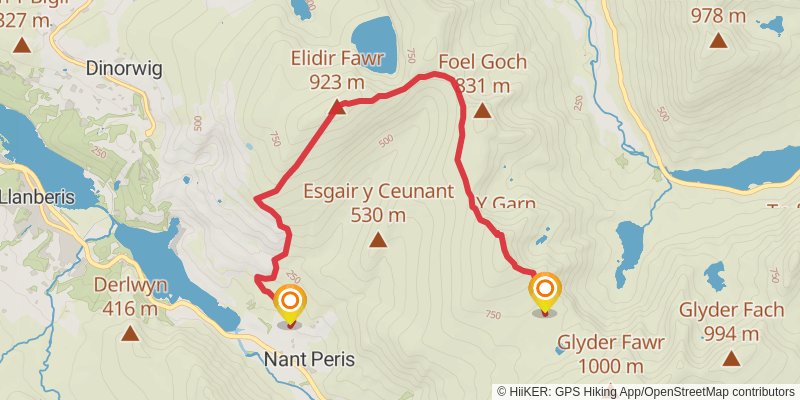 Welsh 3000s Ultra Route stage 5 Map