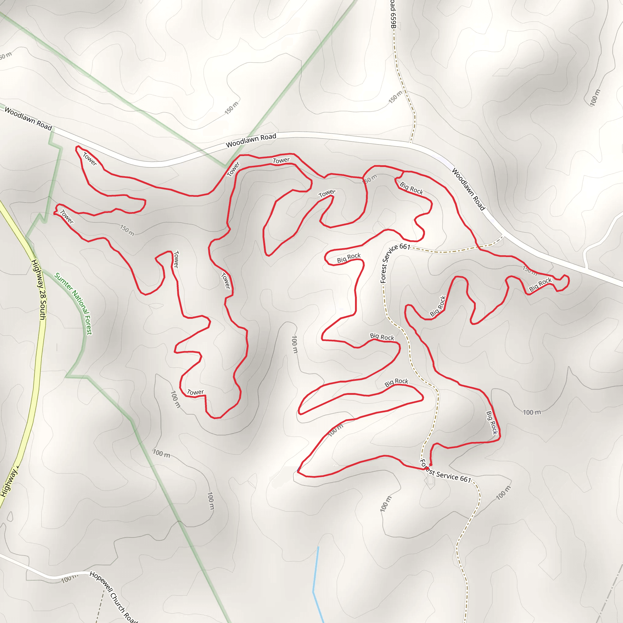 Big Rock Loop - Long mobile static map