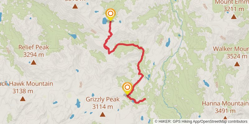 Cinko Lake via Pacific Crest Trail stage 3 Map