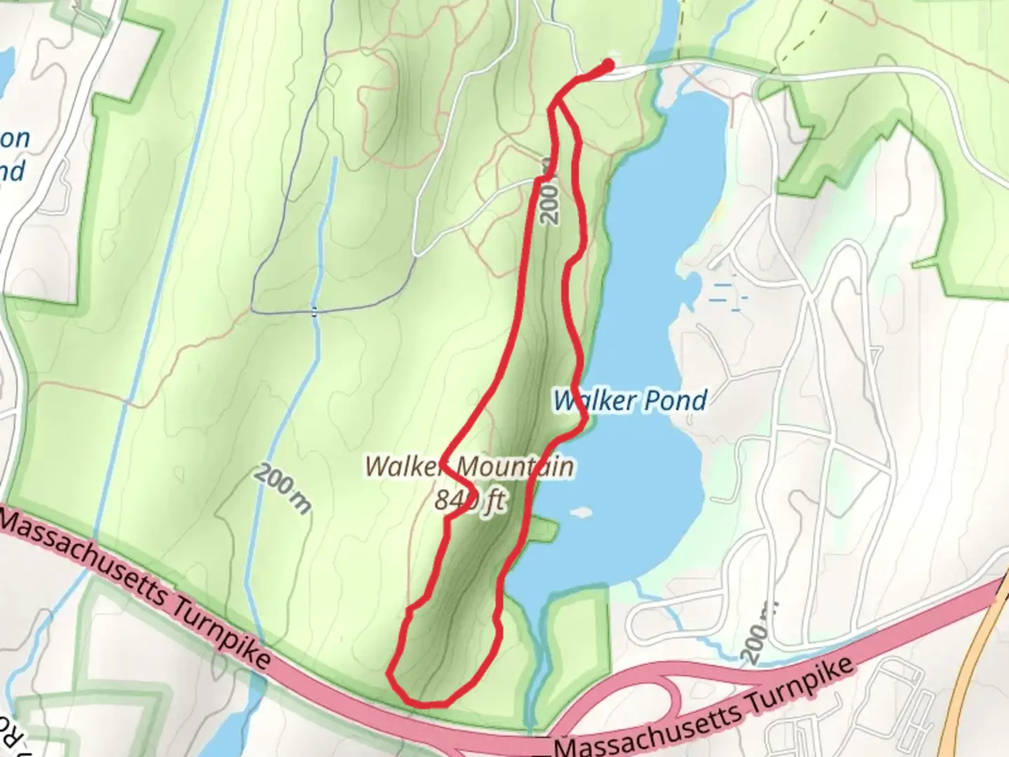 An image depicting the trail Walker Mountain Loop - Wells State Park and its surrounding area.